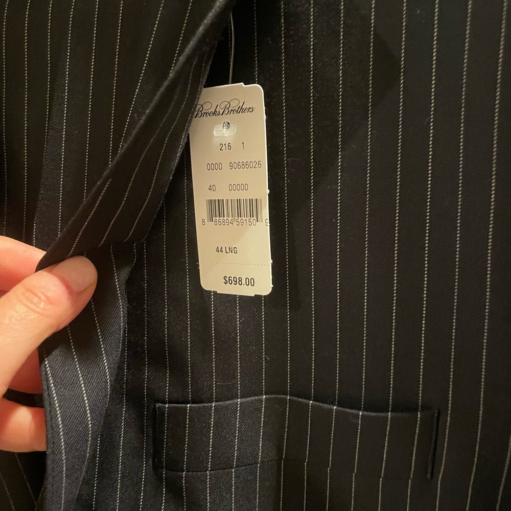 NWT Brooks Brothers Charcoal Pinstripe suit